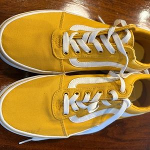 Low top yellow gold Old Skool Vans. Women’s size 10.